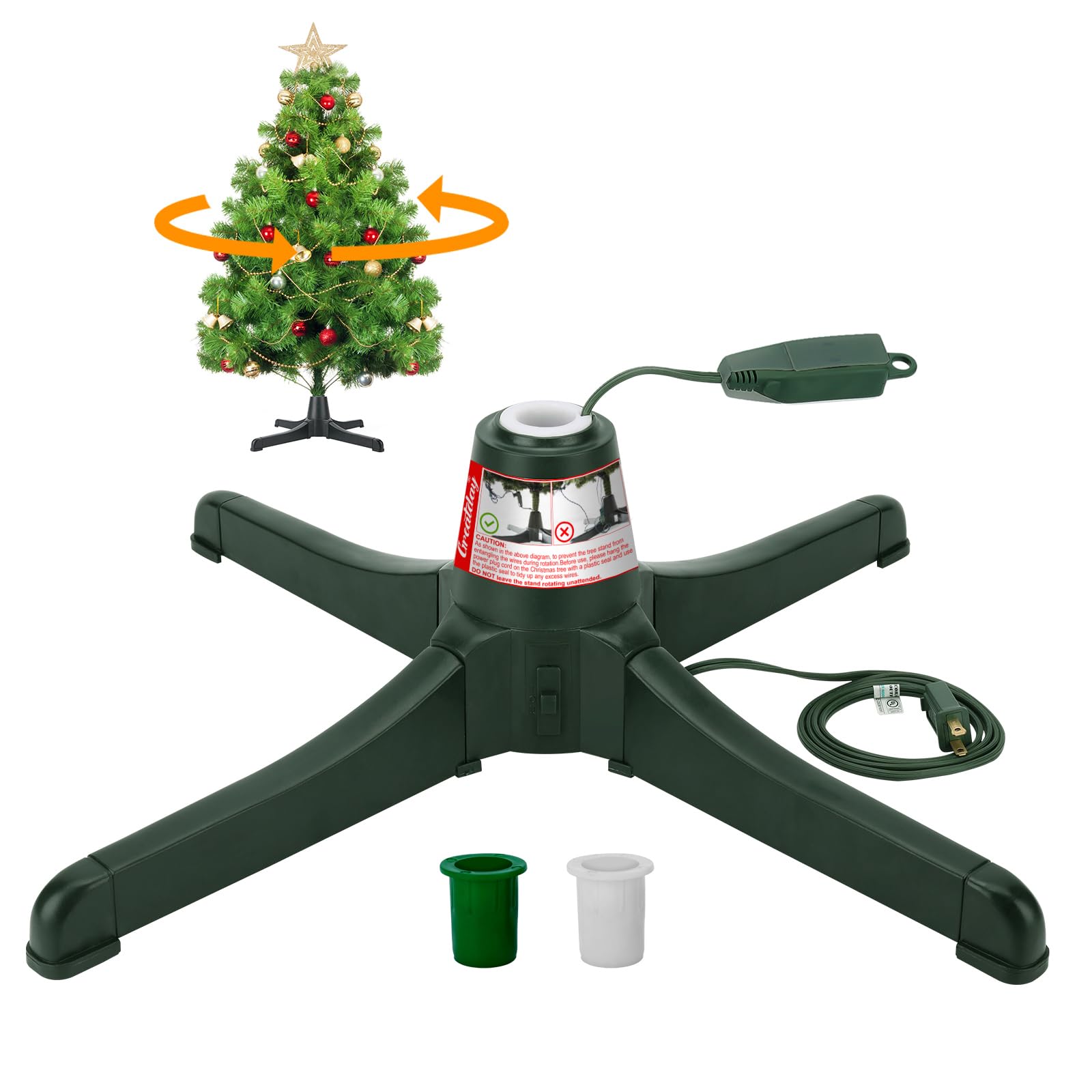 Amazon.co.jp: GREATDAY 回転クリスマスツリースタンド 人工樹用